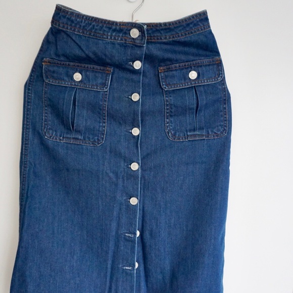 High Waisted Denim Skirt - Picture 3 of 5